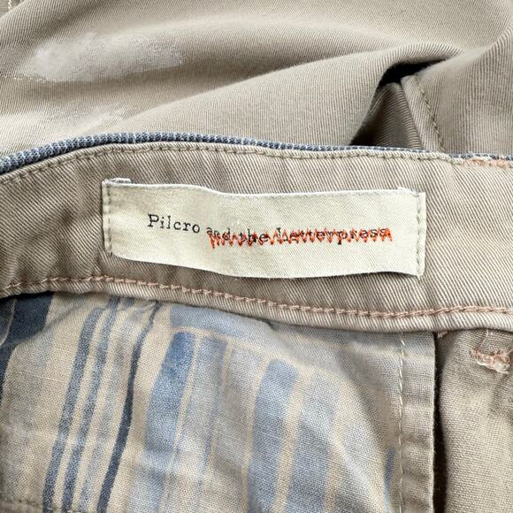 Anthropologie Pilcro Women's Hyphen Boho Patched Chino Khaki Pant Size 26 - Picture 8 of 16